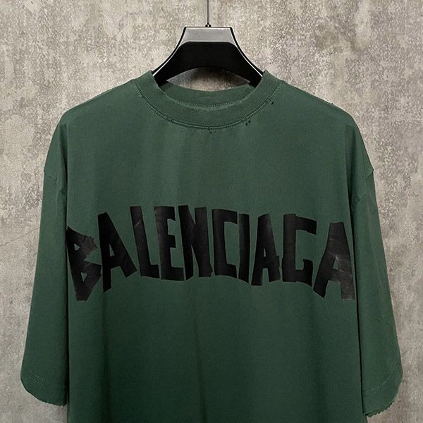 バレンシアガ Tape Type 加工ロゴ パロディコットンジャージ Tシャツ bar49245